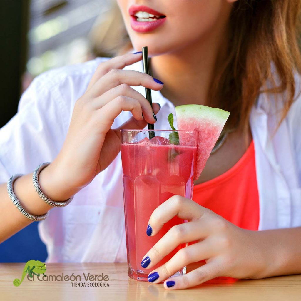 elcamaleonverde.com Batido de sandía ecológica
