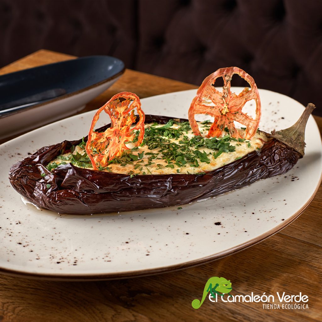 Berenjenas rellenas con sésamo y limón Berenjenas rellenas con sésamo y limón