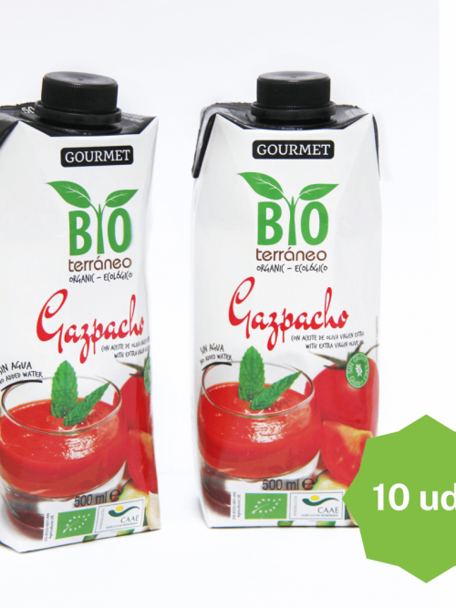 Gazpacho Andaluz ecológico 0,50. en pack de 10