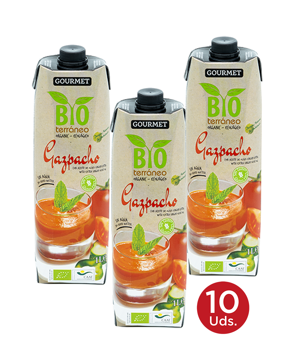 Gazpacho 1 litro ecológico pack 10 unidades